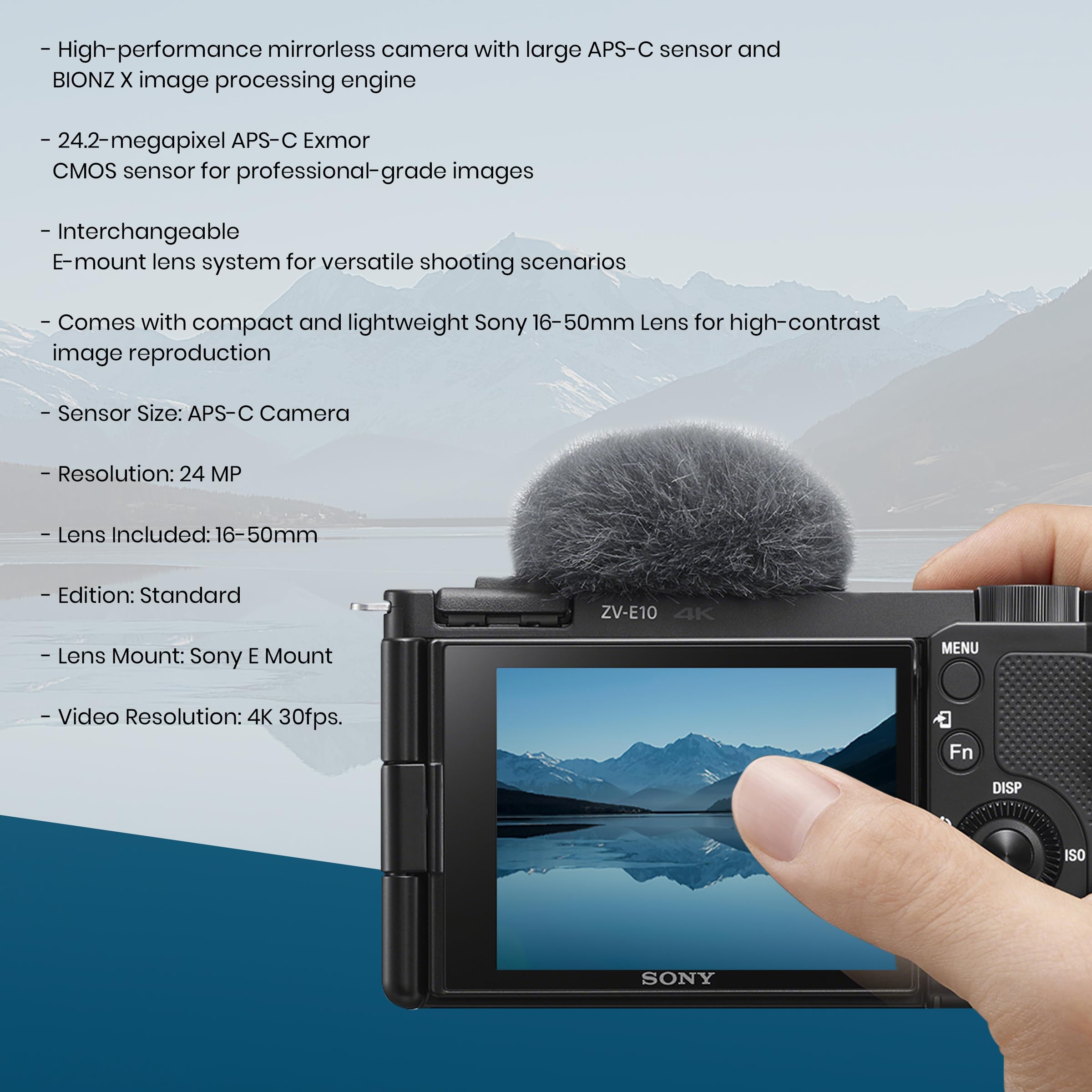SONY ZV-E10 16-50mm レンズ付き Amazon | ソニー ミラーレス交換レンズ Vlogカメラ ZV-E10 APS-C 16